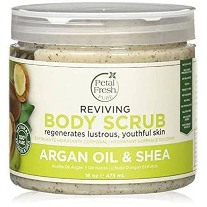 Petal Fresh Pure Argan Oil & Shea Reviving Body Scrub, 16oz - African Beauty Online