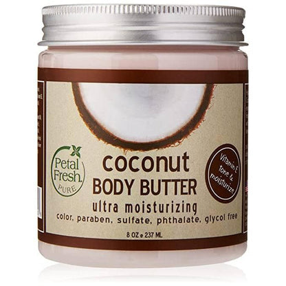 Petal Fresh Pure Coconut Smoothing Body Butter, 8oz - African Beauty Online