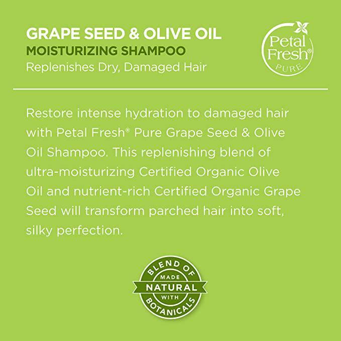 Petal Fresh Pure Grape Seed & Olive Oil Moisturizing Shampoo, 12oz - African Beauty Online