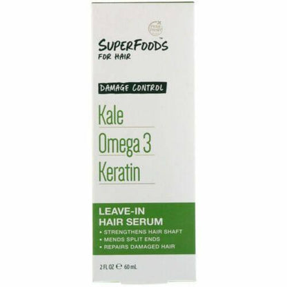 Petal Fresh Super foods Damage Control Kale, Omega 3, Keratin Leave In Hair Serum, 2oz - African Beauty Online