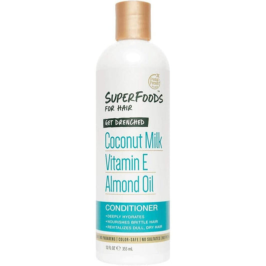 Petal Fresh Super Foods Get Drenched Coconut Milk, Vitamin E, Almond Oil Conditioner, 12oz - African Beauty Online