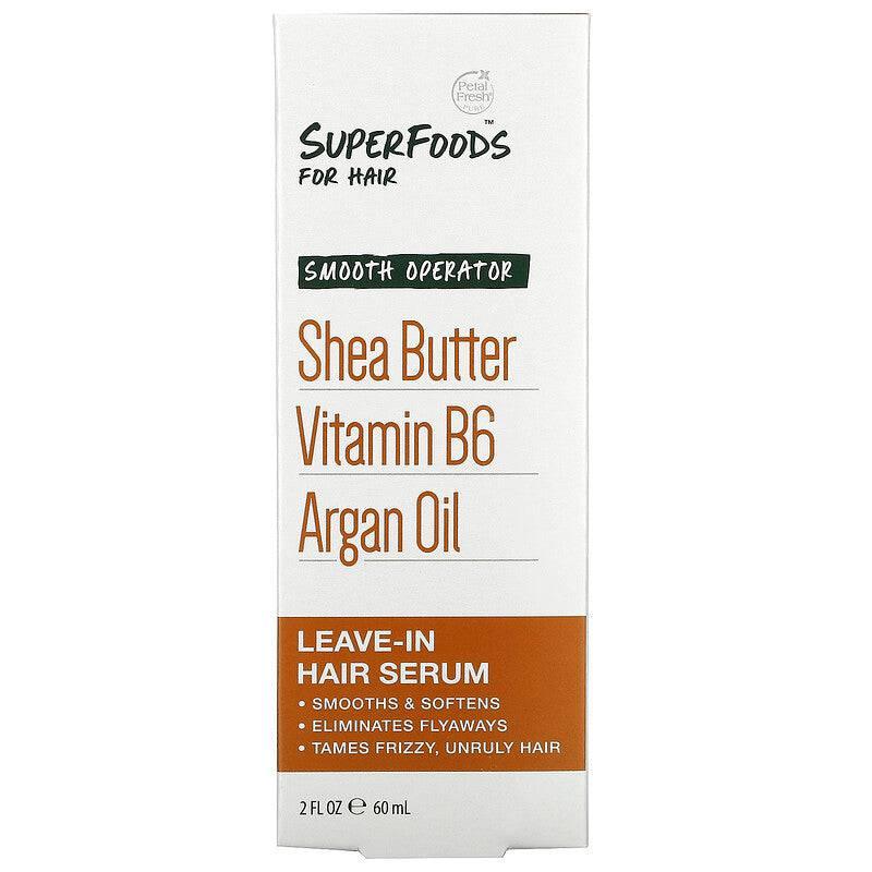 Petal Fresh Super Foods Smooth Operator Shea Butter, Vitamin B6, Argan Oil Leave In Hair Serum, 2oz - African Beauty Online