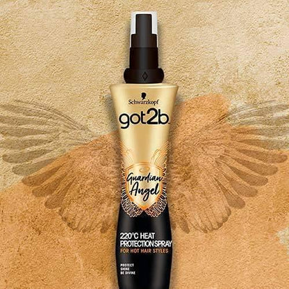 Schwarzkopf got2b Guardian Angel Heat Protection Spray, finish for hairstyles with flat iron, hair straightener, curling iron & blow dryer 200ml - African Beauty Online