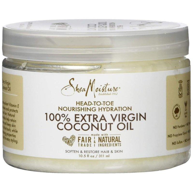 Shea-Moisture-100-Extra-Virgin-Coconut-Oil-Head-To-Toe-Nourishing-Hydration-10-5-Ounce - African Beauty Online