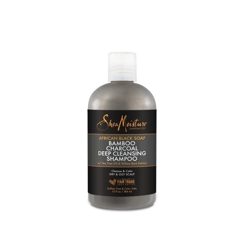 Shea-Moisture-African-Black-Soap-Bamboo-Charcoal-Deep-Cleansing-Shampoo-13Oz - African Beauty Online