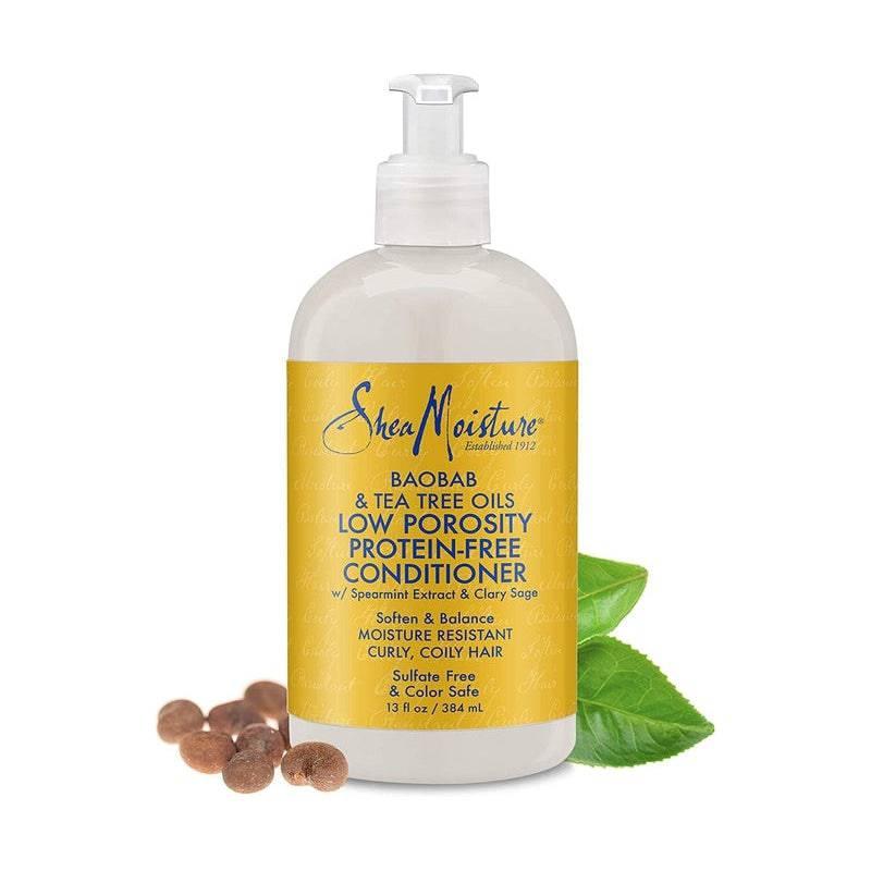 Shea-Moisture-Baobab-Tea-Tree-Oils-Low-Porosity-Protein-Free-Conditioner-13Oz - African Beauty Online