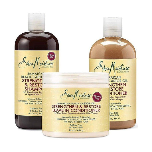 Shea-Moisture-Jamaican-Black-Castor-Oil-Combination-Pack-Strengthen-Grow-Restore-Shampoo-13-Oz-Conditioner-13-Oz-Leave-In-Conditioner-11-Oz - African Beauty Online