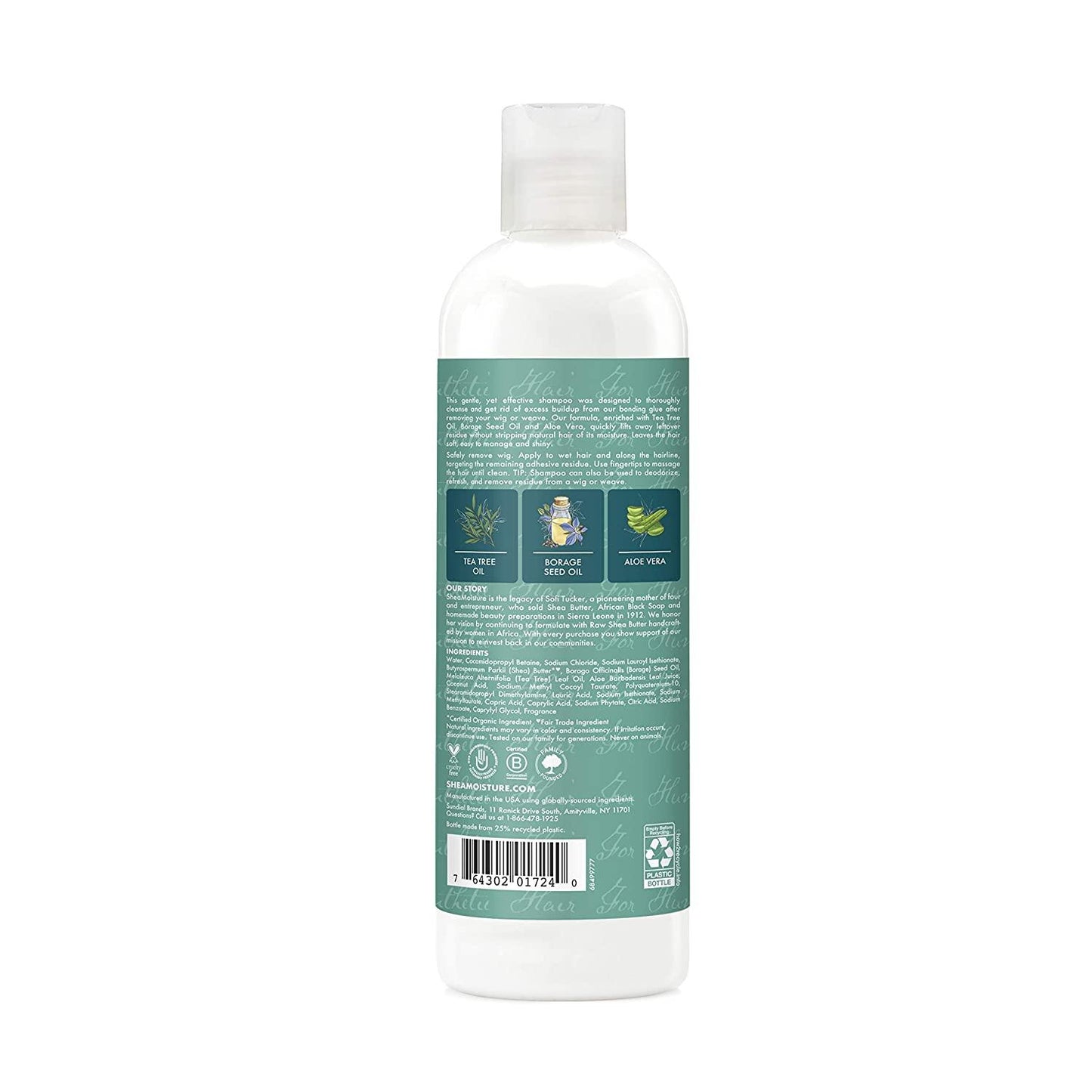 Shea Moisture Residue Remover Shampoo for Synthetic and Natural Hair, Tea Tree and Borage Seed, Sulfate Free Clarifying Shampoo, 13 Oz 13 Ounce - African Beauty Online