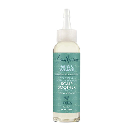 Shea Moisture Scalp Soother Oil Serum for Wig and Weave Tea Tree and Borage Seed Oil Paraben Free Scalp Treatment, 2 Ounce - African Beauty Online