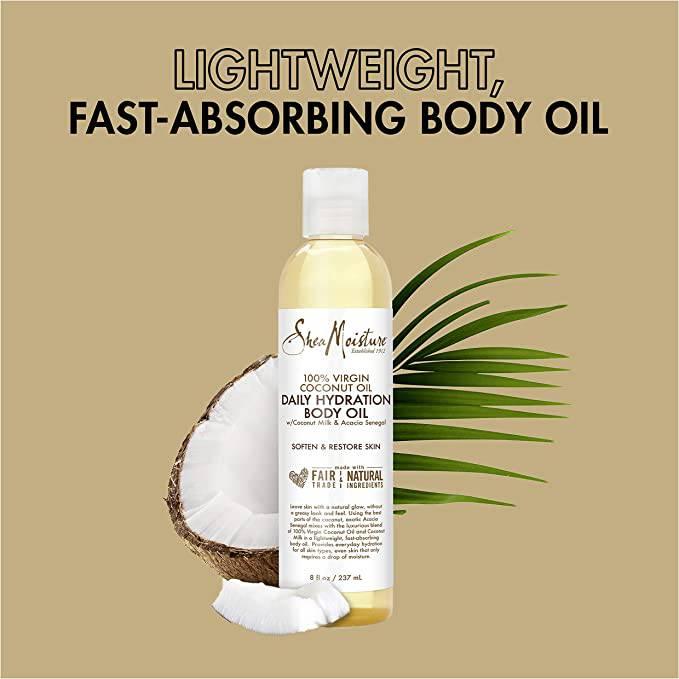 SM VIRGIN COCONUT OIL HYDRATION BODY OIL 8OZ - African Beauty Online