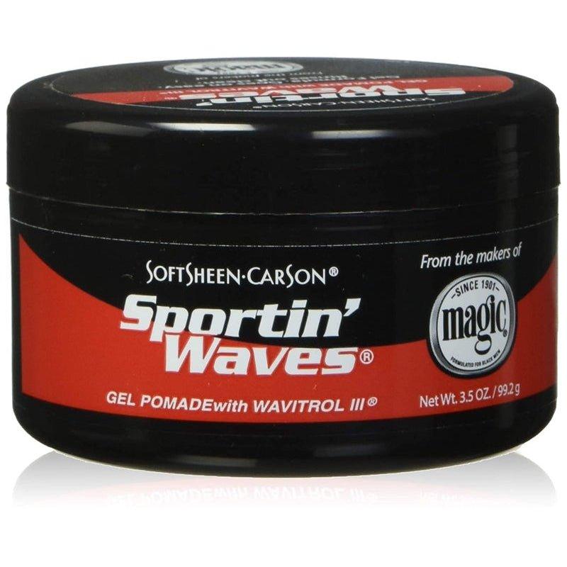 Softsheen-Carson-Sportin-Waves-Gel-Pomade-Black-3-5Oz - African Beauty Online