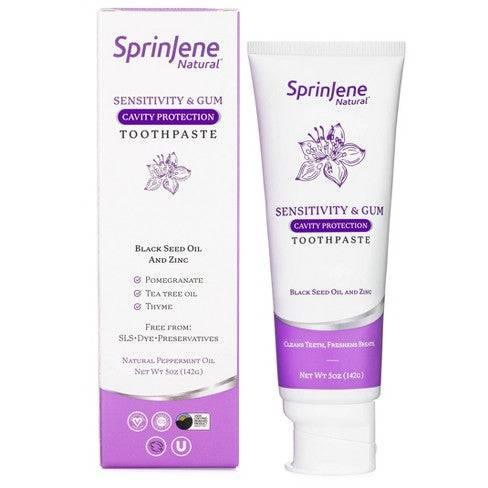 Sprinjene-Natural-Sensitivity-Gum-Cavity-Protection-Toothpaste-5Oz - African Beauty Online