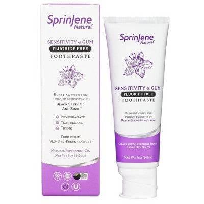 Sprinjene-Natural-Sensitivity-Gum-Fluoride-Free-Toothpaste-5Oz - African Beauty Online