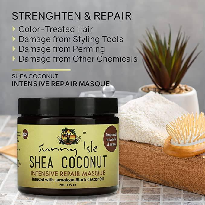 SUNNY ISLE SHEA COCONUT REPAIR MASQUE 16OZ - African Beauty Online