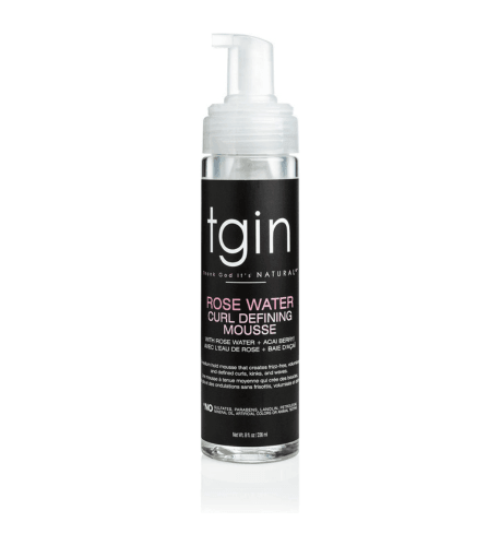 Tgin Rose Water Defining Mousse for Natural hair Curls Kinks Waves Protective Styles 8oz - African Beauty Online