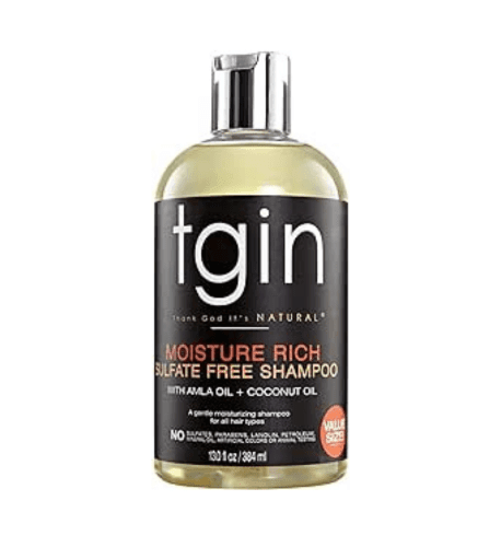 TGIN Thank God It's Natural Moisture Rich Sulfate Free Shampoo With Amla Oil + Coconut 13oz - USA Beauty Imports Online