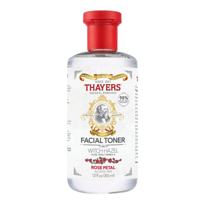 THAYERS Alcohol-Free Rose Petal Witch Hazel Facial Toner with Aloe Vera Formula, 12 Ounce Rose Petal 12 Fl Oz - African Beauty Online