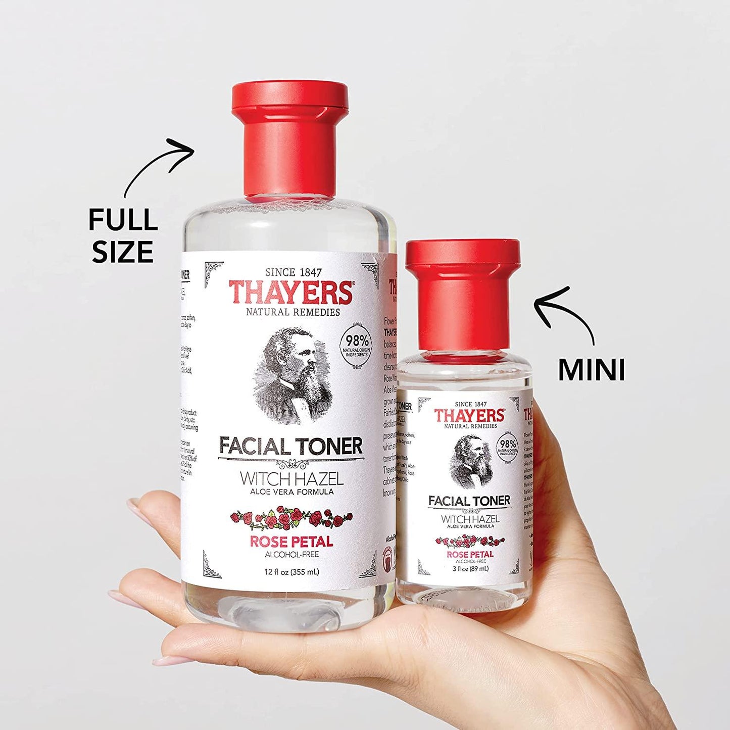 THAYERS Alcohol-Free Rose Petal Witch Hazel Facial Toner with Aloe Vera Formula, 12 Ounce Rose Petal 12 Fl Oz - African Beauty Online