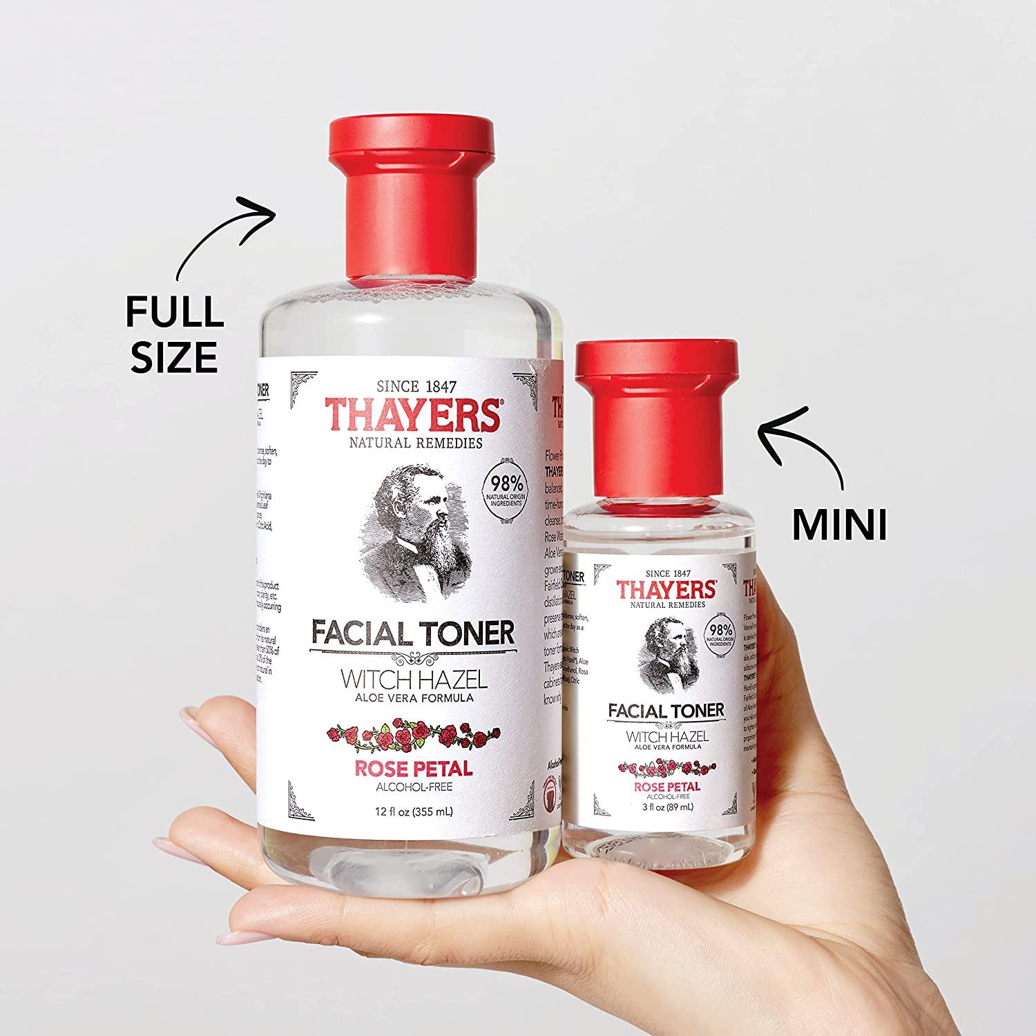 THAYERS Alcohol-Free Rose Petal Witch Hazel Facial Toner with Aloe Vera Formula, 12 Ounce Rose Petal 12 Fl Oz - African Beauty Online