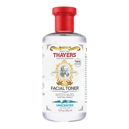 THAYERS Alcohol-Free Unscented Witch Hazel Facial Toner with Aloe Vera Formula, 12 oz Unscented 12 Fl Oz - African Beauty Online