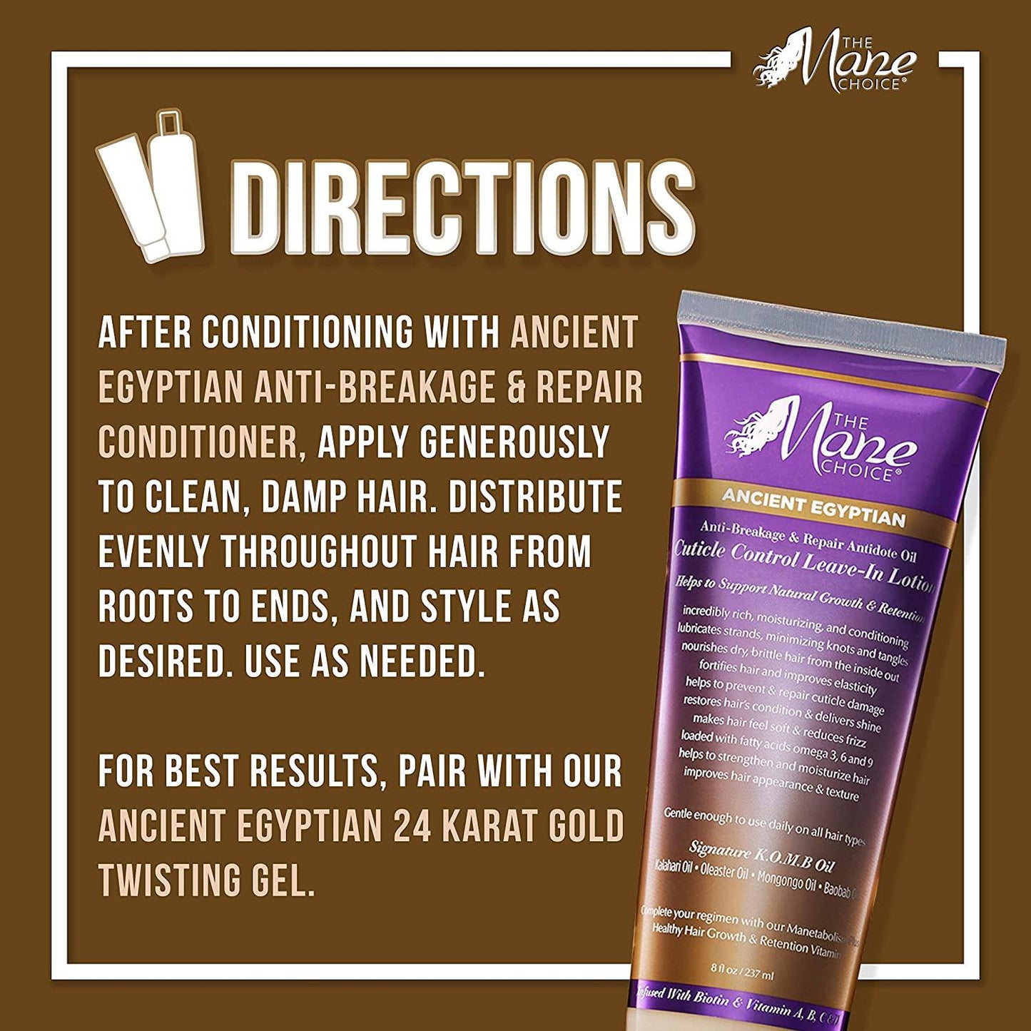 The Mane Choice Ancient Egyptian Anti-Breakage and Repair Antidote Leave-In Lotion  8 Ounces - African Beauty Online