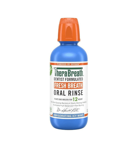 TheraBreath, 1 Pack -16 Fl Oz, ICY Mint Flavor Fresh Breath Mouthwash - USA Beauty Imports Online