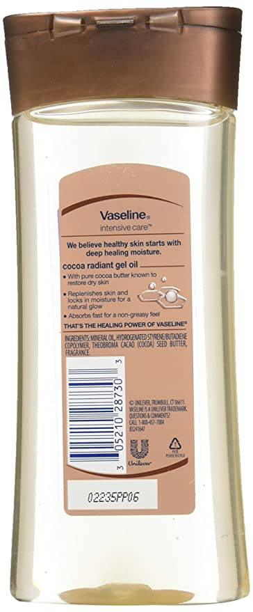 VASELINE COCOA RADIANT BODY GEL OIL 6.8OZ - African Beauty Online